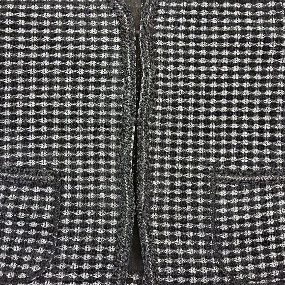 Max Studio London Tweed Blazer Women's Large Black Quiet Luxury Old Money NWT - Picture 8 of 16